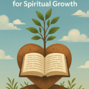 Book growing from heart-shaped soil