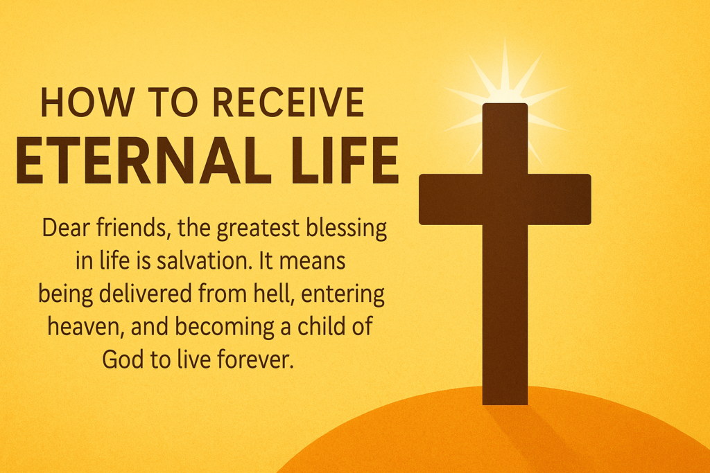 Cross symbolizing eternal life message