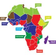 Map showing languages spoken in Africa