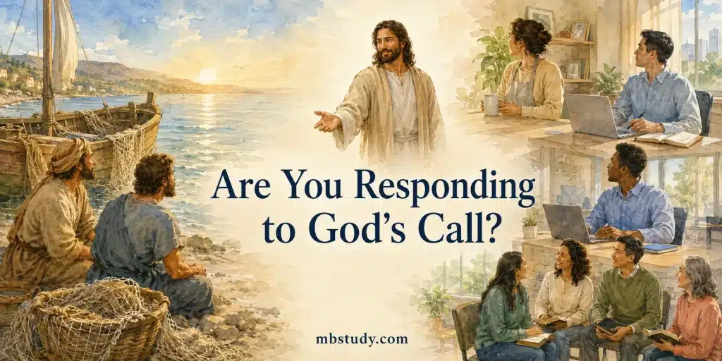 Jesus calling fishermen and modern believers to respond to God’s call