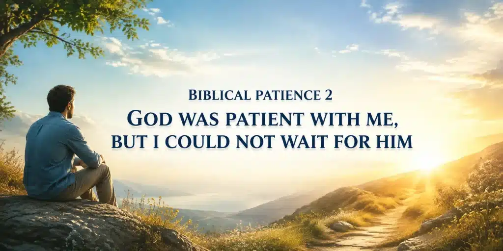 A man waiting for God’s timing with patience and faith at sunrise