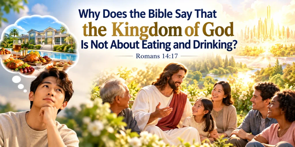 The Kingdom of God is about righteousness, peace, joy, and love rather than eating and drinking.